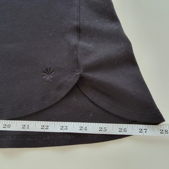 Isaac Mizrahi Women's Essentials Trapeze Hem V-Neck Tunic Top Black Large Size - Picture 6 of 8